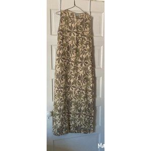 Dress Linen Maxi with Leaf print S